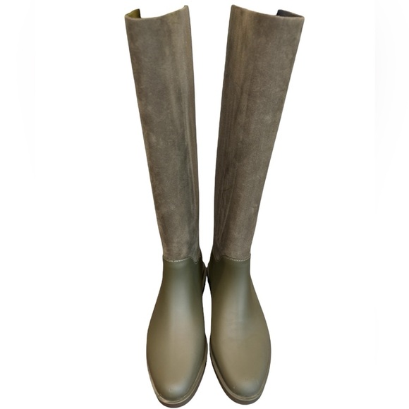 Melissa Olive Green Long Boot Flocked, Women’s Size 9 - Picture 5 of 7